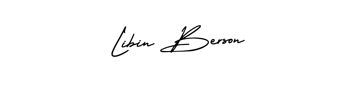 Make a short Libin Berson signature style. Manage your documents anywhere anytime using AmerikaSignatureDemo-Regular. Create and add eSignatures, submit forms, share and send files easily. Libin Berson signature style 3 images and pictures png