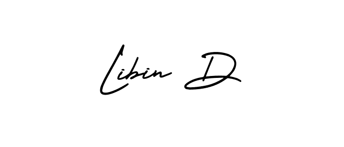 Similarly AmerikaSignatureDemo-Regular is the best handwritten signature design. Signature creator online .You can use it as an online autograph creator for name Libin D. Libin D signature style 3 images and pictures png