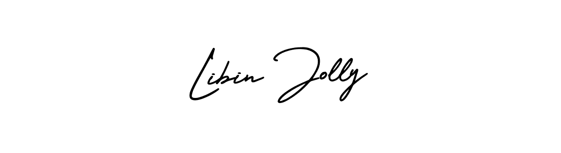 Create a beautiful signature design for name Libin Jolly. With this signature (AmerikaSignatureDemo-Regular) fonts, you can make a handwritten signature for free. Libin Jolly signature style 3 images and pictures png
