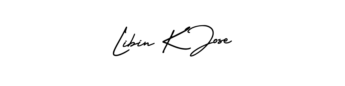 Also You can easily find your signature by using the search form. We will create Libin K Jose name handwritten signature images for you free of cost using AmerikaSignatureDemo-Regular sign style. Libin K Jose signature style 3 images and pictures png