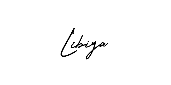 Use a signature maker to create a handwritten signature online. With this signature software, you can design (AmerikaSignatureDemo-Regular) your own signature for name Libiya. Libiya signature style 3 images and pictures png