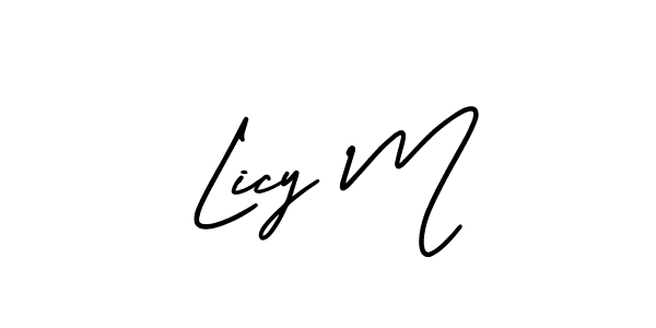 How to Draw Licy M signature style? AmerikaSignatureDemo-Regular is a latest design signature styles for name Licy M. Licy M signature style 3 images and pictures png