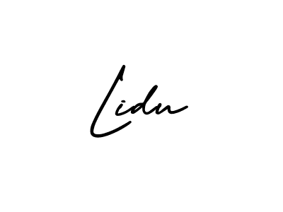 Lidu stylish signature style. Best Handwritten Sign (AmerikaSignatureDemo-Regular) for my name. Handwritten Signature Collection Ideas for my name Lidu. Lidu signature style 3 images and pictures png