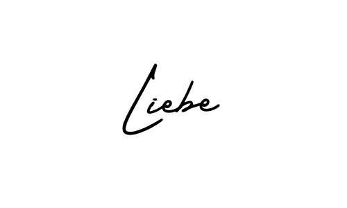 Use a signature maker to create a handwritten signature online. With this signature software, you can design (AmerikaSignatureDemo-Regular) your own signature for name Liebe. Liebe signature style 3 images and pictures png