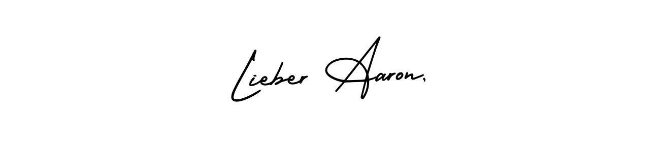 Create a beautiful signature design for name Lieber Aaron,. With this signature (AmerikaSignatureDemo-Regular) fonts, you can make a handwritten signature for free. Lieber Aaron, signature style 3 images and pictures png