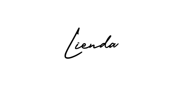 How to make Lienda signature? AmerikaSignatureDemo-Regular is a professional autograph style. Create handwritten signature for Lienda name. Lienda signature style 3 images and pictures png