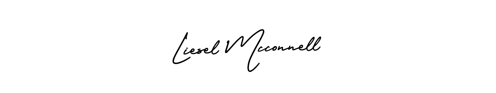 How to make Liesel Mcconnell name signature. Use AmerikaSignatureDemo-Regular style for creating short signs online. This is the latest handwritten sign. Liesel Mcconnell signature style 3 images and pictures png