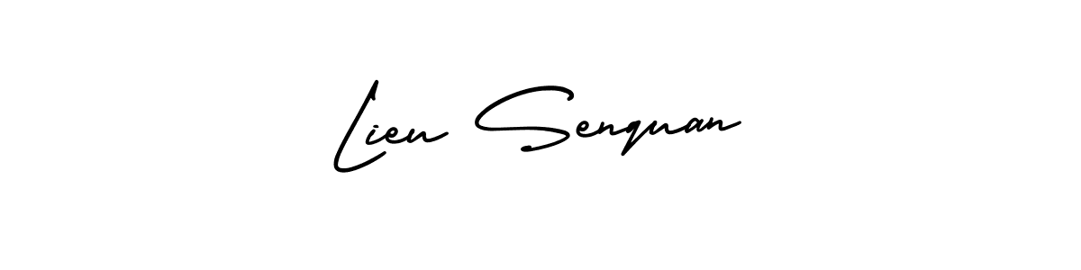 How to Draw Lieu Senquan signature style? AmerikaSignatureDemo-Regular is a latest design signature styles for name Lieu Senquan. Lieu Senquan signature style 3 images and pictures png