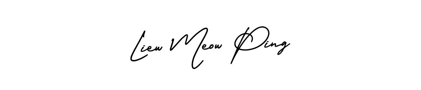 This is the best signature style for the Liew Meow Ping name. Also you like these signature font (AmerikaSignatureDemo-Regular). Mix name signature. Liew Meow Ping signature style 3 images and pictures png