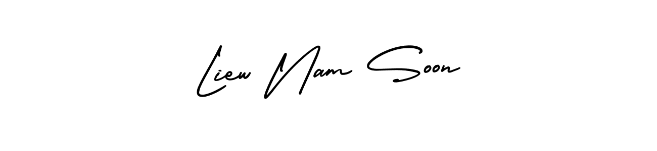 How to make Liew Nam Soon signature? AmerikaSignatureDemo-Regular is a professional autograph style. Create handwritten signature for Liew Nam Soon name. Liew Nam Soon signature style 3 images and pictures png