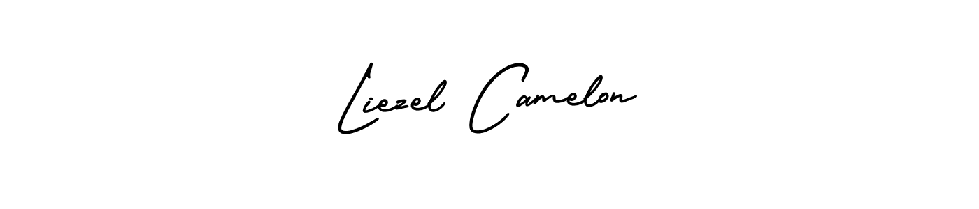 AmerikaSignatureDemo-Regular is a professional signature style that is perfect for those who want to add a touch of class to their signature. It is also a great choice for those who want to make their signature more unique. Get Liezel Camelon name to fancy signature for free. Liezel Camelon signature style 3 images and pictures png