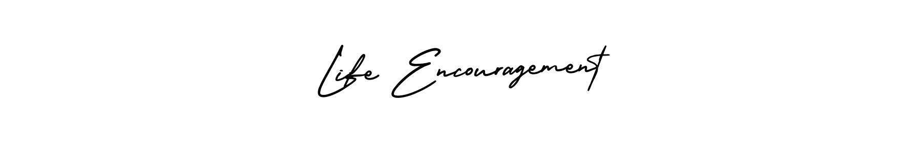 Life Encouragement stylish signature style. Best Handwritten Sign (AmerikaSignatureDemo-Regular) for my name. Handwritten Signature Collection Ideas for my name Life Encouragement. Life Encouragement signature style 3 images and pictures png