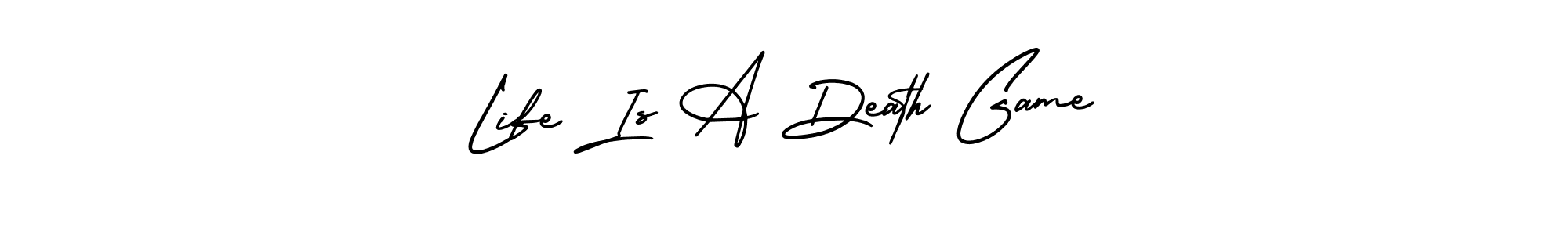 Use a signature maker to create a handwritten signature online. With this signature software, you can design (AmerikaSignatureDemo-Regular) your own signature for name Life Is A Death Game. Life Is A Death Game signature style 3 images and pictures png