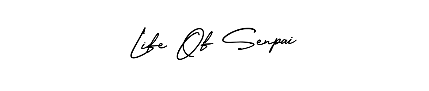 How to make Life Of Senpai name signature. Use AmerikaSignatureDemo-Regular style for creating short signs online. This is the latest handwritten sign. Life Of Senpai signature style 3 images and pictures png