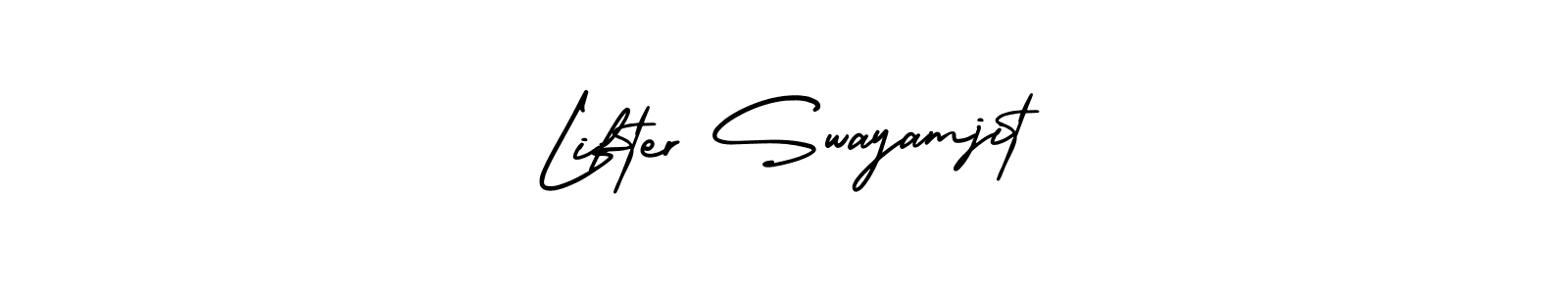Create a beautiful signature design for name Lifter Swayamjit. With this signature (AmerikaSignatureDemo-Regular) fonts, you can make a handwritten signature for free. Lifter Swayamjit signature style 3 images and pictures png
