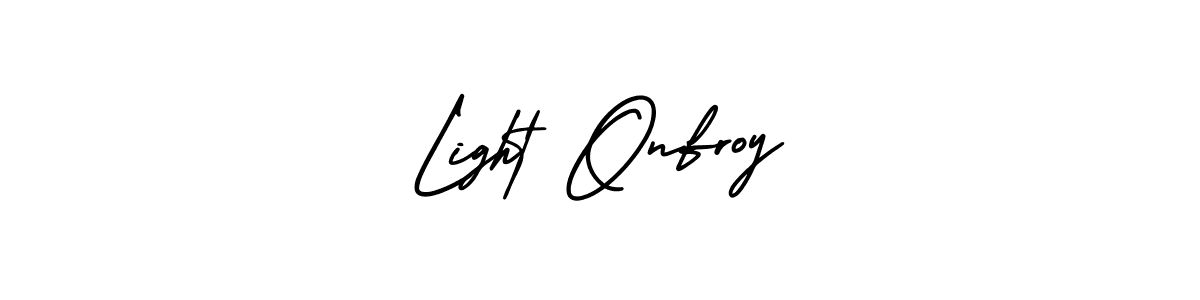 Use a signature maker to create a handwritten signature online. With this signature software, you can design (AmerikaSignatureDemo-Regular) your own signature for name Light Onfroy. Light Onfroy signature style 3 images and pictures png