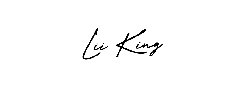 Lii King stylish signature style. Best Handwritten Sign (AmerikaSignatureDemo-Regular) for my name. Handwritten Signature Collection Ideas for my name Lii King. Lii King signature style 3 images and pictures png