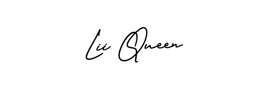 Make a beautiful signature design for name Lii Queen. With this signature (AmerikaSignatureDemo-Regular) style, you can create a handwritten signature for free. Lii Queen signature style 3 images and pictures png