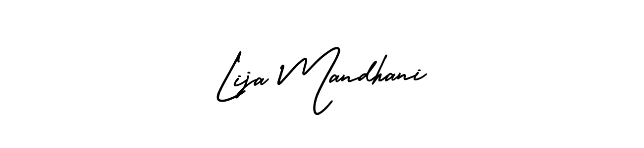 It looks lik you need a new signature style for name Lija Mandhani. Design unique handwritten (AmerikaSignatureDemo-Regular) signature with our free signature maker in just a few clicks. Lija Mandhani signature style 3 images and pictures png