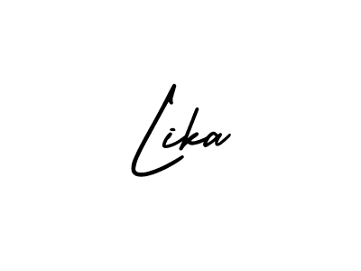Create a beautiful signature design for name Lika. With this signature (AmerikaSignatureDemo-Regular) fonts, you can make a handwritten signature for free. Lika signature style 3 images and pictures png