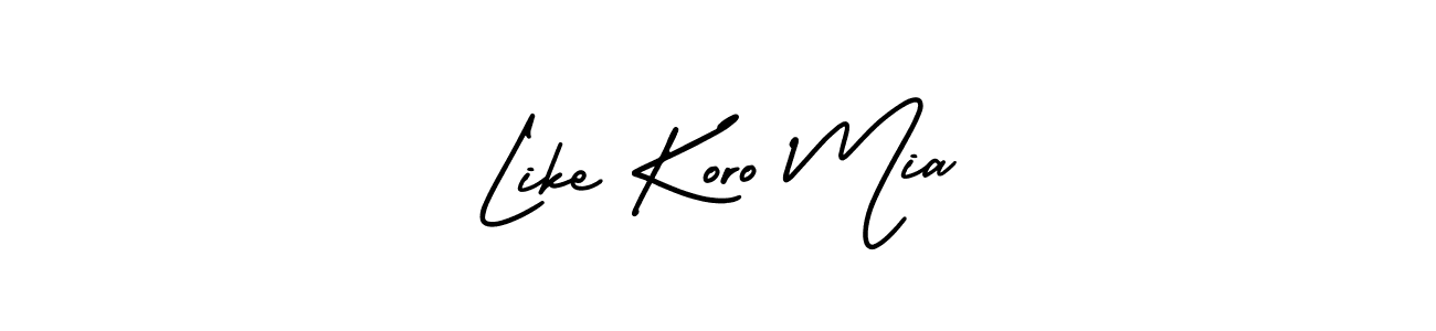 Design your own signature with our free online signature maker. With this signature software, you can create a handwritten (AmerikaSignatureDemo-Regular) signature for name Like Koro Mia. Like Koro Mia signature style 3 images and pictures png