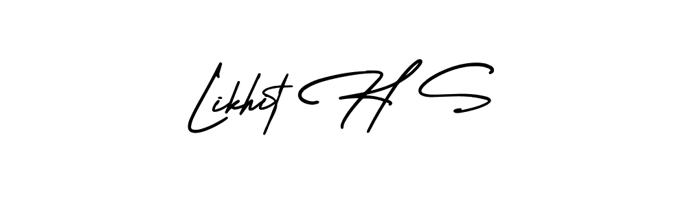 It looks lik you need a new signature style for name Likhit H S. Design unique handwritten (AmerikaSignatureDemo-Regular) signature with our free signature maker in just a few clicks. Likhit H S signature style 3 images and pictures png