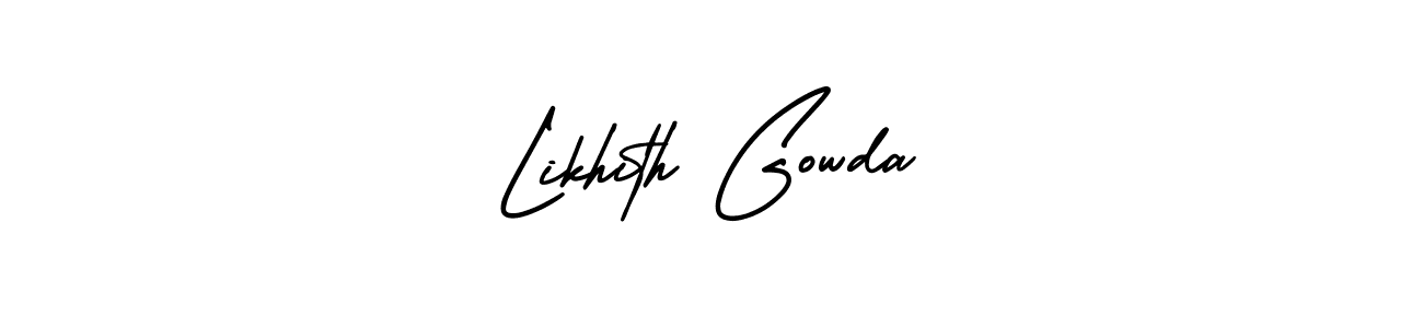 Make a beautiful signature design for name Likhith Gowda. With this signature (AmerikaSignatureDemo-Regular) style, you can create a handwritten signature for free. Likhith Gowda signature style 3 images and pictures png