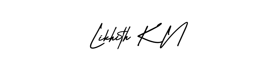 if you are searching for the best signature style for your name Likhith K N. so please give up your signature search. here we have designed multiple signature styles  using AmerikaSignatureDemo-Regular. Likhith K N signature style 3 images and pictures png