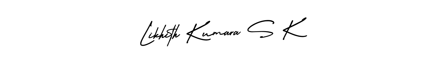 Here are the top 10 professional signature styles for the name Likhith Kumara S K. These are the best autograph styles you can use for your name. Likhith Kumara S K signature style 3 images and pictures png