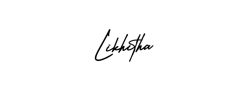 Likhitha stylish signature style. Best Handwritten Sign (AmerikaSignatureDemo-Regular) for my name. Handwritten Signature Collection Ideas for my name Likhitha. Likhitha signature style 3 images and pictures png