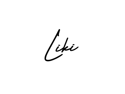 Use a signature maker to create a handwritten signature online. With this signature software, you can design (AmerikaSignatureDemo-Regular) your own signature for name Liki. Liki signature style 3 images and pictures png