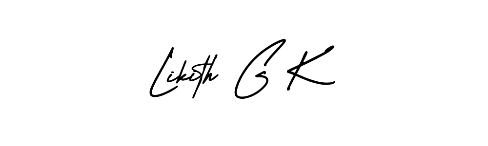 Similarly AmerikaSignatureDemo-Regular is the best handwritten signature design. Signature creator online .You can use it as an online autograph creator for name Likith G K. Likith G K signature style 3 images and pictures png