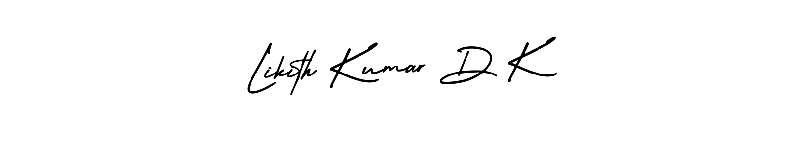 Likith Kumar D K stylish signature style. Best Handwritten Sign (AmerikaSignatureDemo-Regular) for my name. Handwritten Signature Collection Ideas for my name Likith Kumar D K. Likith Kumar D K signature style 3 images and pictures png