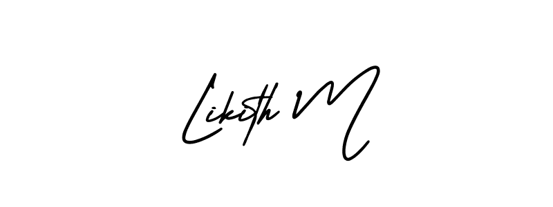 It looks lik you need a new signature style for name Likith M. Design unique handwritten (AmerikaSignatureDemo-Regular) signature with our free signature maker in just a few clicks. Likith M signature style 3 images and pictures png