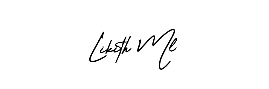 How to make Likith Ml signature? AmerikaSignatureDemo-Regular is a professional autograph style. Create handwritten signature for Likith Ml name. Likith Ml signature style 3 images and pictures png
