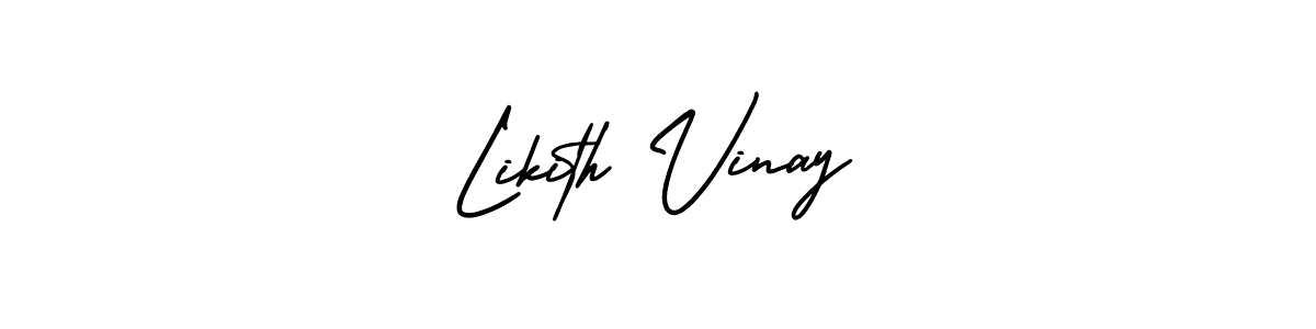 Use a signature maker to create a handwritten signature online. With this signature software, you can design (AmerikaSignatureDemo-Regular) your own signature for name Likith Vinay. Likith Vinay signature style 3 images and pictures png