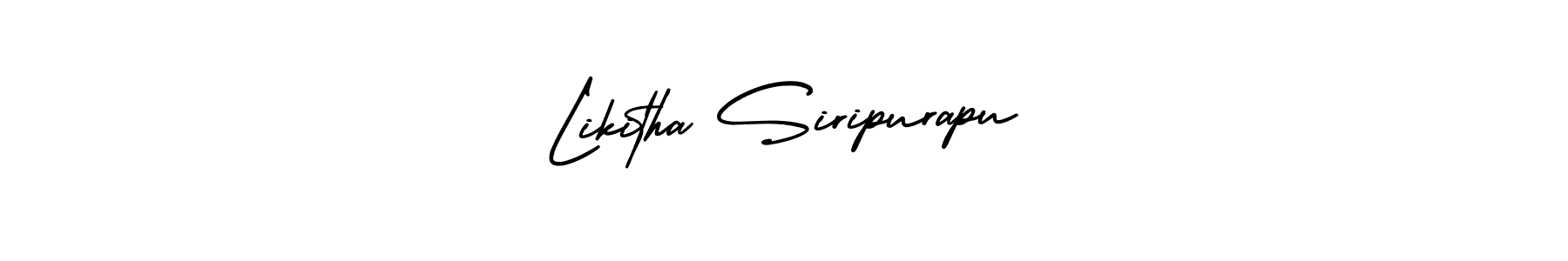 Also You can easily find your signature by using the search form. We will create Likitha Siripurapu name handwritten signature images for you free of cost using AmerikaSignatureDemo-Regular sign style. Likitha Siripurapu signature style 3 images and pictures png