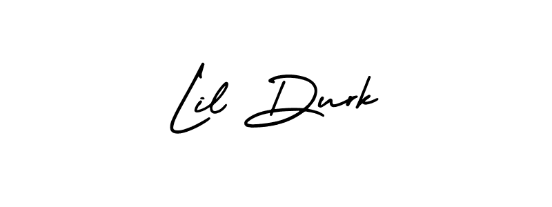 How to make Lil Durk name signature. Use AmerikaSignatureDemo-Regular style for creating short signs online. This is the latest handwritten sign. Lil Durk signature style 3 images and pictures png