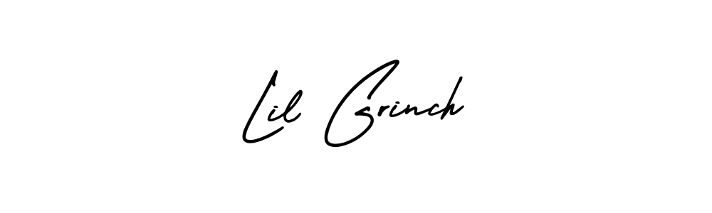 Lil Grinch stylish signature style. Best Handwritten Sign (AmerikaSignatureDemo-Regular) for my name. Handwritten Signature Collection Ideas for my name Lil Grinch. Lil Grinch signature style 3 images and pictures png