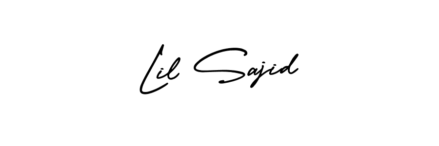 How to make Lil Sajid name signature. Use AmerikaSignatureDemo-Regular style for creating short signs online. This is the latest handwritten sign. Lil Sajid signature style 3 images and pictures png