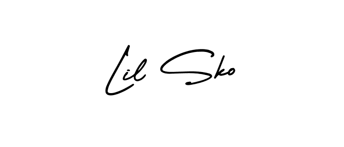 It looks lik you need a new signature style for name Lil Sko. Design unique handwritten (AmerikaSignatureDemo-Regular) signature with our free signature maker in just a few clicks. Lil Sko signature style 3 images and pictures png