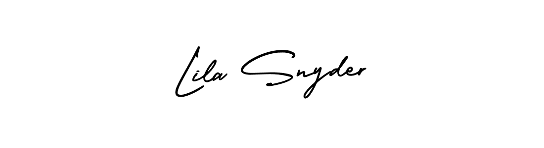 It looks lik you need a new signature style for name Lila Snyder. Design unique handwritten (AmerikaSignatureDemo-Regular) signature with our free signature maker in just a few clicks. Lila Snyder signature style 3 images and pictures png