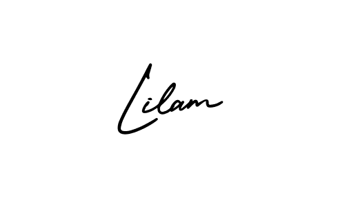 How to make Lilam name signature. Use AmerikaSignatureDemo-Regular style for creating short signs online. This is the latest handwritten sign. Lilam signature style 3 images and pictures png