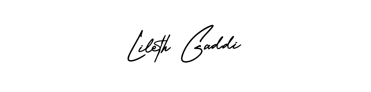 Create a beautiful signature design for name Lileth Gaddi. With this signature (AmerikaSignatureDemo-Regular) fonts, you can make a handwritten signature for free. Lileth Gaddi signature style 3 images and pictures png
