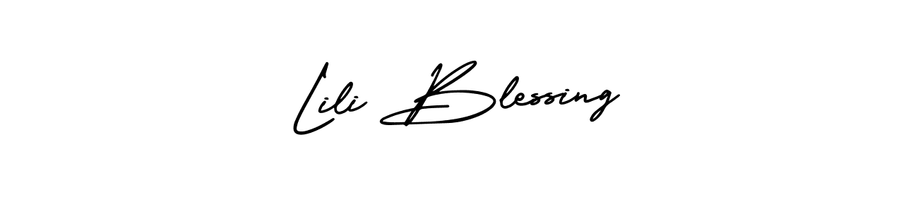 Use a signature maker to create a handwritten signature online. With this signature software, you can design (AmerikaSignatureDemo-Regular) your own signature for name Lili Blessing. Lili Blessing signature style 3 images and pictures png