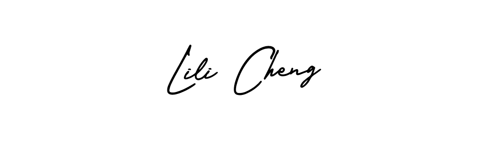 How to make Lili Cheng name signature. Use AmerikaSignatureDemo-Regular style for creating short signs online. This is the latest handwritten sign. Lili Cheng signature style 3 images and pictures png