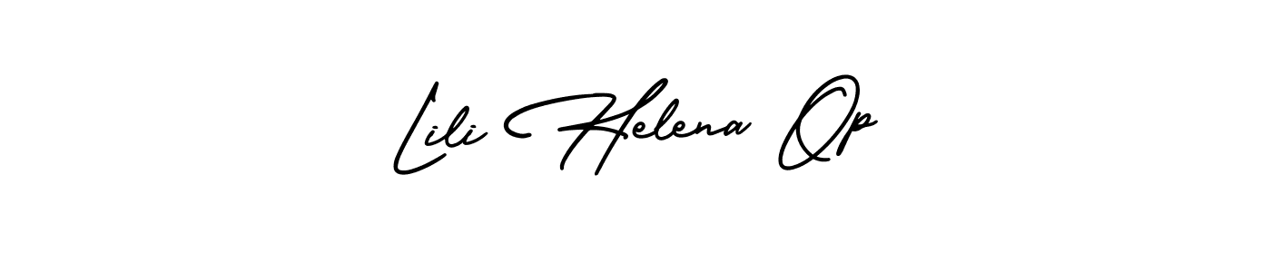 Also You can easily find your signature by using the search form. We will create Lili Helena Op name handwritten signature images for you free of cost using AmerikaSignatureDemo-Regular sign style. Lili Helena Op signature style 3 images and pictures png