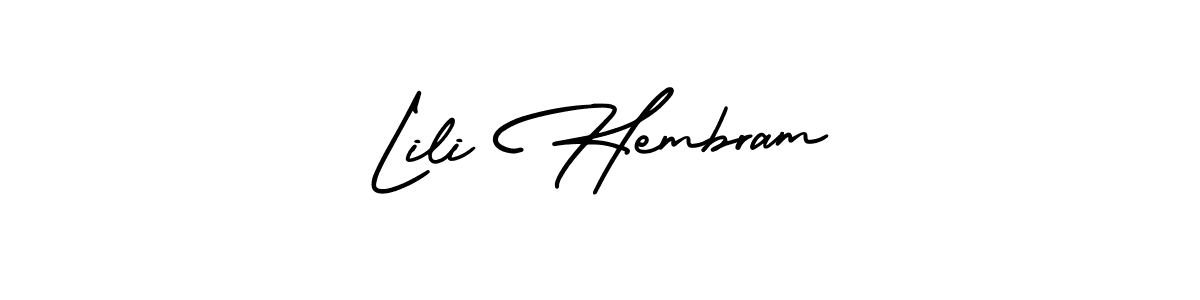 AmerikaSignatureDemo-Regular is a professional signature style that is perfect for those who want to add a touch of class to their signature. It is also a great choice for those who want to make their signature more unique. Get Lili Hembram name to fancy signature for free. Lili Hembram signature style 3 images and pictures png