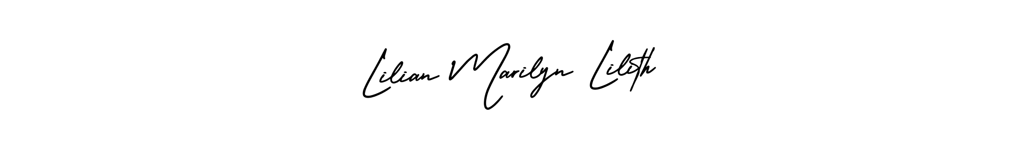Also You can easily find your signature by using the search form. We will create Lilian Marilyn Lilith name handwritten signature images for you free of cost using AmerikaSignatureDemo-Regular sign style. Lilian Marilyn Lilith signature style 3 images and pictures png