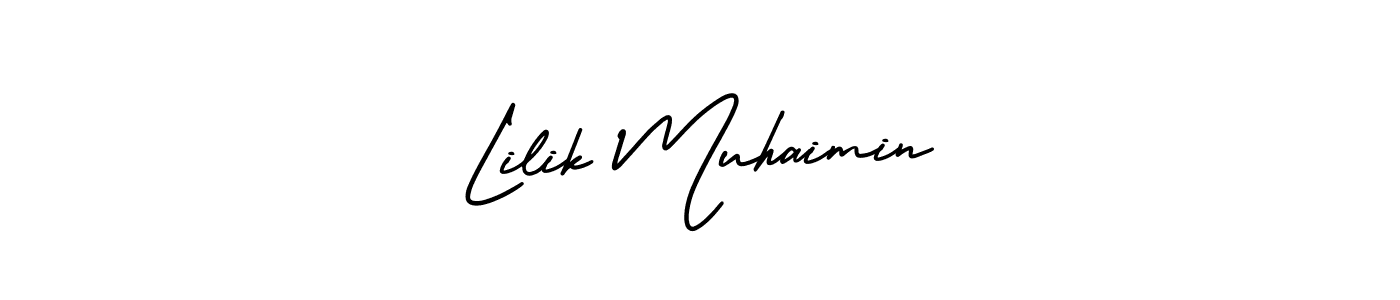 How to make Lilik Muhaimin name signature. Use AmerikaSignatureDemo-Regular style for creating short signs online. This is the latest handwritten sign. Lilik Muhaimin signature style 3 images and pictures png